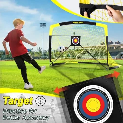 Happy Jump Portable Soccer Goal 7x5 & 5x3.6 FT | Pop-Up, Durable Fiberglass Frame, Easy Setup thumbnail 4