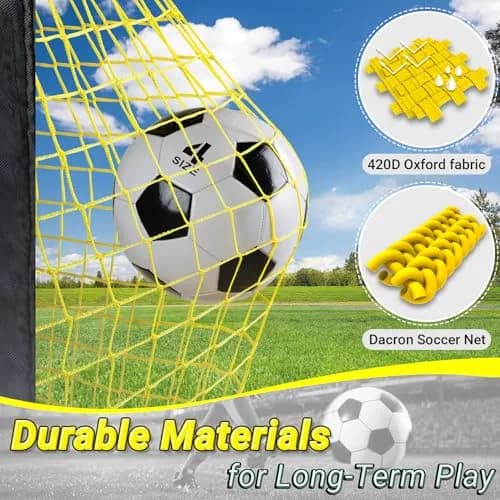 Happy Jump Portable Soccer Goal 7x5 & 5x3.6 FT | Pop-Up, Durable Fiberglass Frame, Easy Setup thumbnail 7