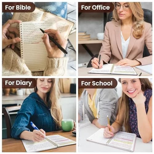 Taja Hardcover Spiral Notebooks 6-Pack A5 (14.5cm x 20cm) | Premium 100 GSM Paper, 140 Lined Pages thumbnail 7