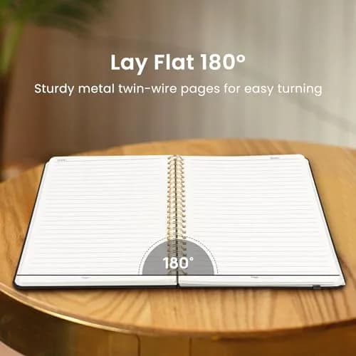 Taja 6 Pack Lined Notebooks for Work Hardcover Spiral Journal 156g (5.5 oz) | Bulk Value for Office & Students thumbnail 4