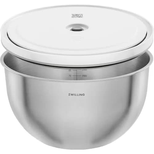 ZWILLING Fresh & Save Vacuum Stainless Steel Bowl Large 1.6 L (1.7 qt) | Airtight Food Storage Container for Meal Prep thumbnail 2