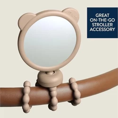 Itzy Ritzy Stroller Mirror, 360° Swivel Baby Stroller Accessory (Bear) | Clear View for Parents thumbnail 4
