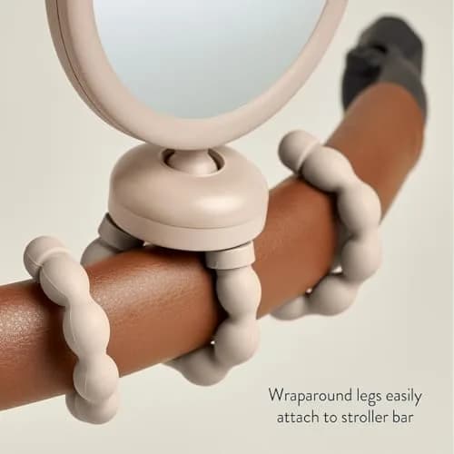 Itzy Ritzy Stroller Mirror, 360° Swivel Baby Stroller Accessory (Bear) | Clear View for Parents thumbnail 6
