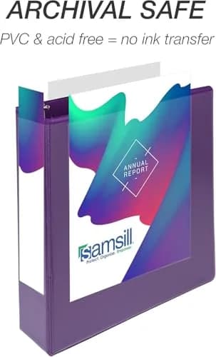 Samsill 2 Inch D-Ring Binder, Purple, 12-Pack | Customizable Clear View Cover for Office & School thumbnail 5