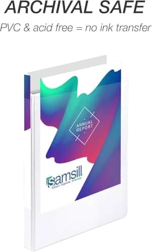 Samsill 0.5 Inch D-Ring Binder, White, 24 Pack | Heavy-Duty Design for 125 Pages Each thumbnail 5