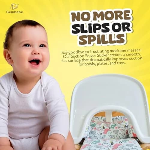 Gembebe Suction Solver Sticker for Stokke Tripp Trapp Tray 2pcs | Safe Adhesive Placemat Enhances Suction thumbnail 5