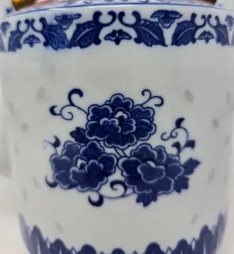Festcool 64 oz Blue and White Porcelain Teapot | 6-Cup Tea Pot for Daily Use & Collection thumbnail 5