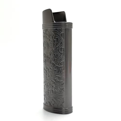 Lucklybestseller Metal Lighter Case Cover Holder Vintage Floral Stamped for BIC Full Size Lighter J6 thumbnail 1