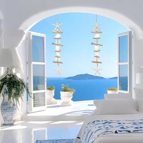 JQAQJU 2PCS Wooden Driftwood Wall Decor with Starfish, Coastal Wall Art 49.8cm (19.7 inches) thumbnail 5