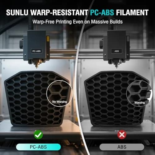 SUNLU PC-ABS 3D Printing Filament 1.75mm 1KG White | High-Strength, Heat-Resistant, Paint & Plate Ready thumbnail 6