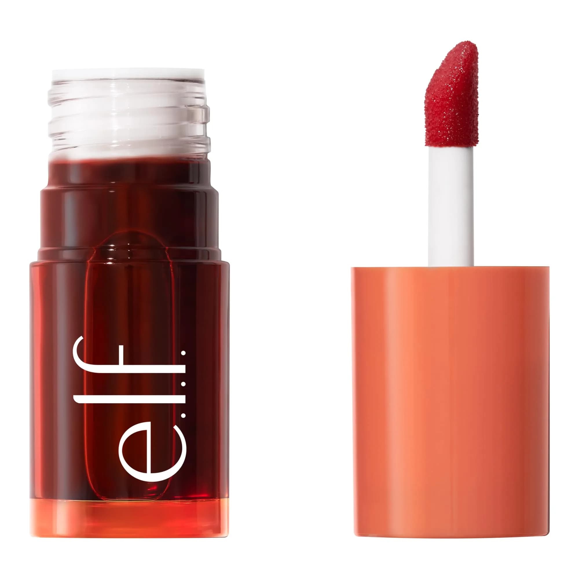 e.l.f. Sheer For It Blush Tint Cherry Cola Liquid 0.22 Fl Oz (6.5ml) | Hydrating Lip & Cheek Stain — Orange Crush