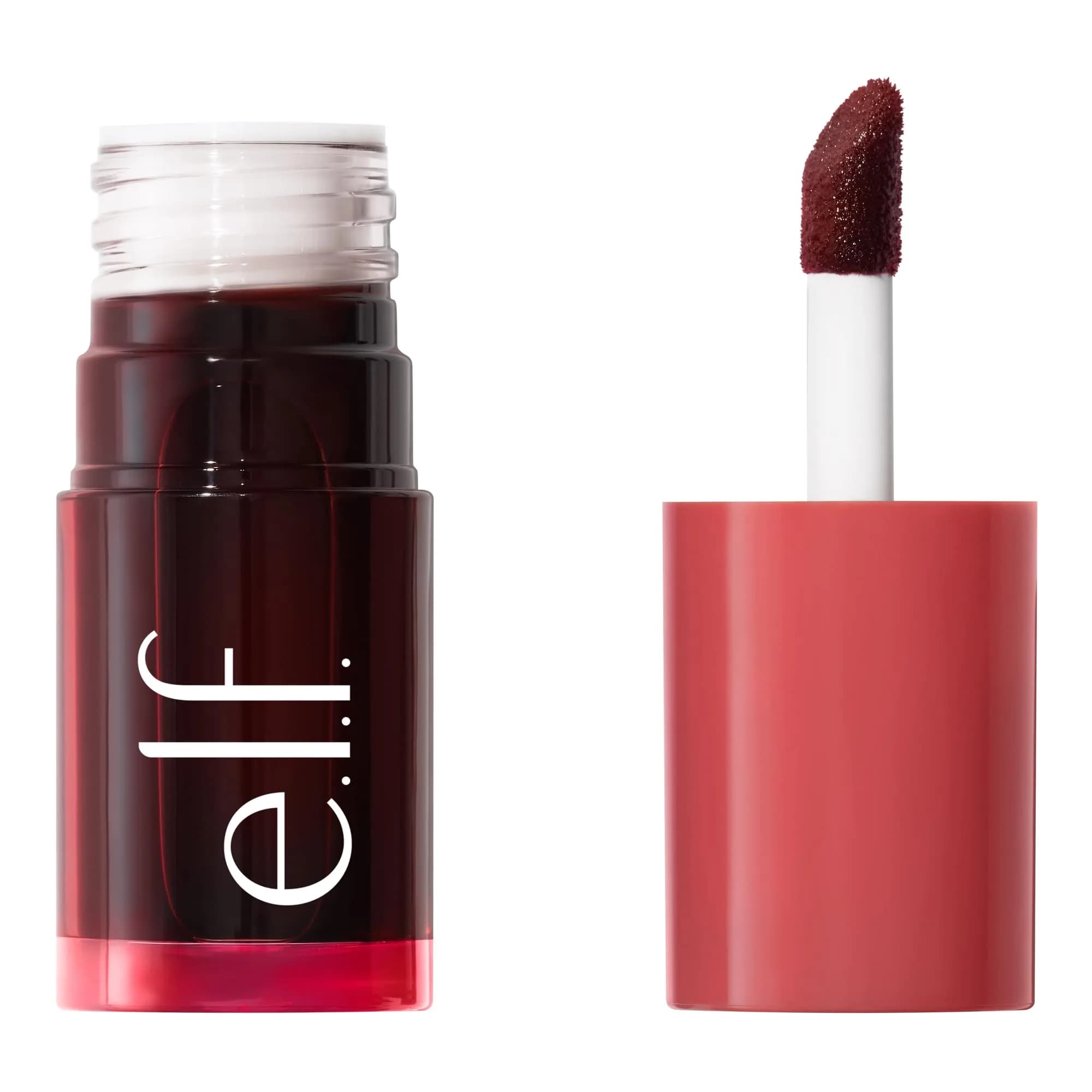 e.l.f. Sheer For It Blush Tint Cherry Cola Liquid 0.22 Fl Oz (6.5ml) | Hydrating Lip & Cheek Stain - main product image