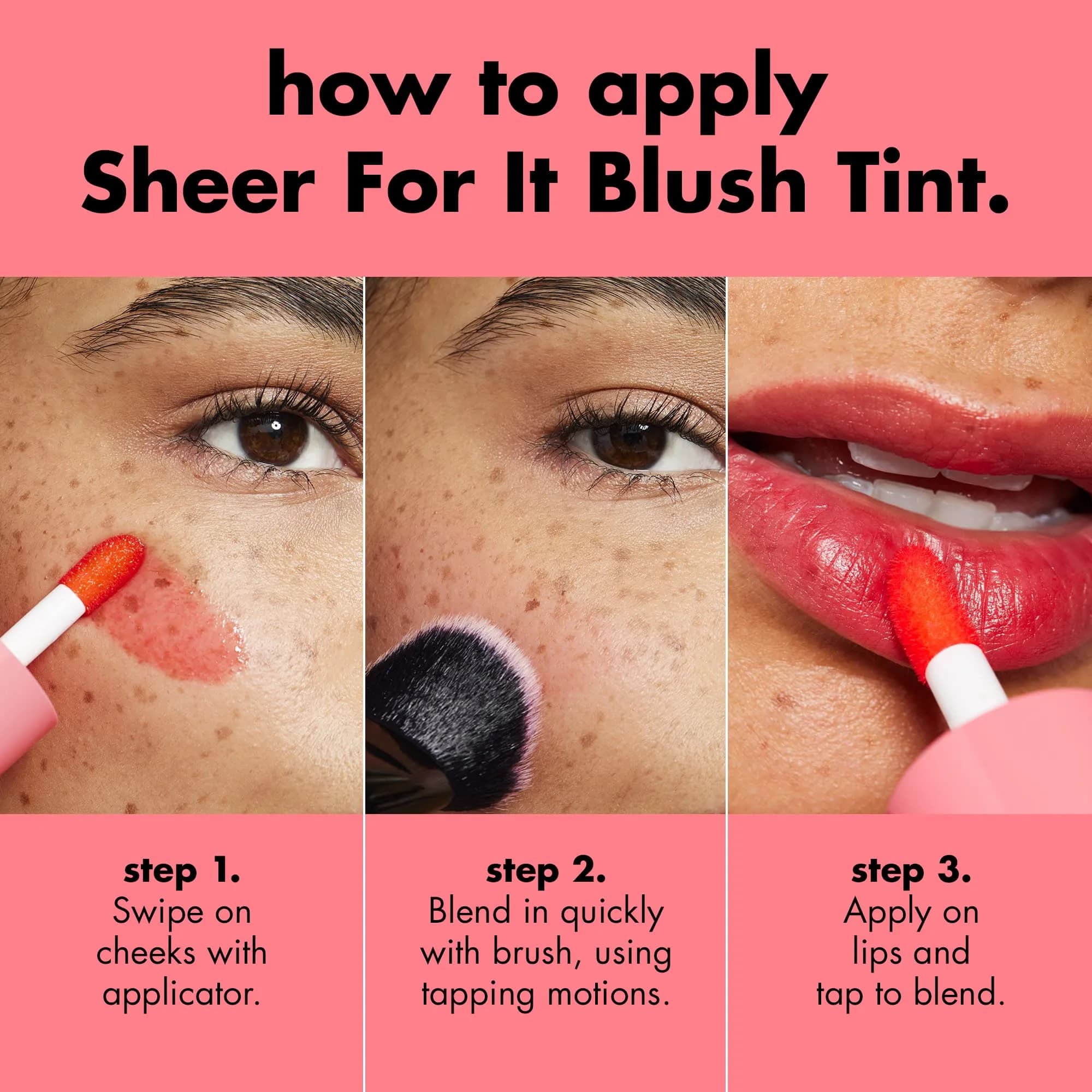 e.l.f. Sheer For It Blush Tint Cherry Cola Liquid 0.22 Fl Oz (6.5ml) | Hydrating Lip & Cheek Stain - view 3