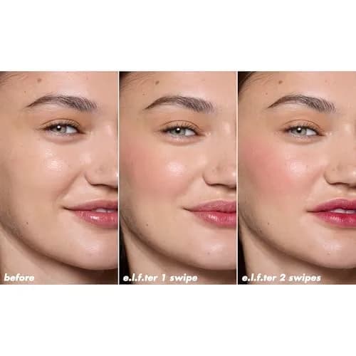 e.l.f. Sheer For It Blush Tint, Left On Red | Hydrating Multi-Use Lip & Cheek Tint with Hyaluronic Acid thumbnail 5