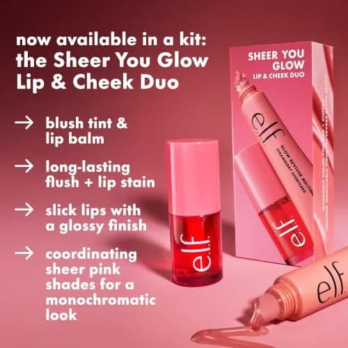 e.l.f. Sheer For It Blush Tint, Pink Positive | Hydrating, Long-Lasting Lip & Cheek Color thumbnail 6