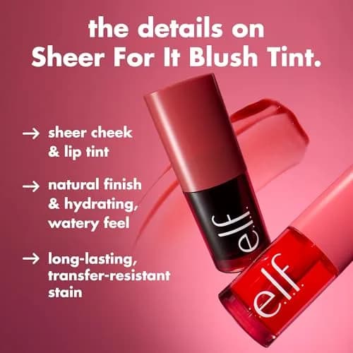 e.l.f. Sheer For It Blush Tint Plums Up 6.5ml (0.22 Fl Oz) | Hydrating Lip & Cheek Tint with Hyaluronic Acid thumbnail 2