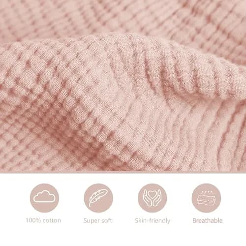 Coreeky 2 Pack 100% Cotton Muslin Nursing Covers for Breastfeeding | Soft & Breathable with Adjustable Neck Strap thumbnail 2