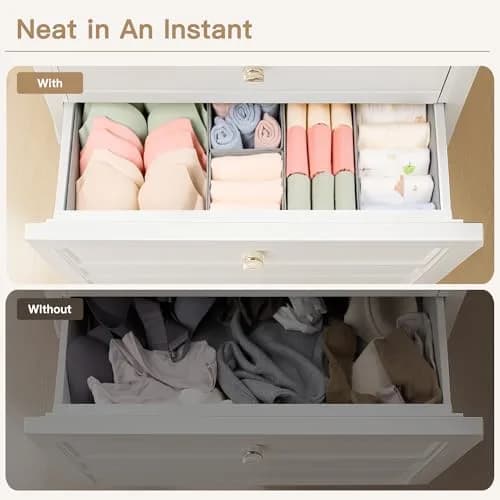 Criusia Drawer Organizer Clothes, 14 Pack | Foldable Closet Dividers for Baby Clothes & Underwear thumbnail 4
