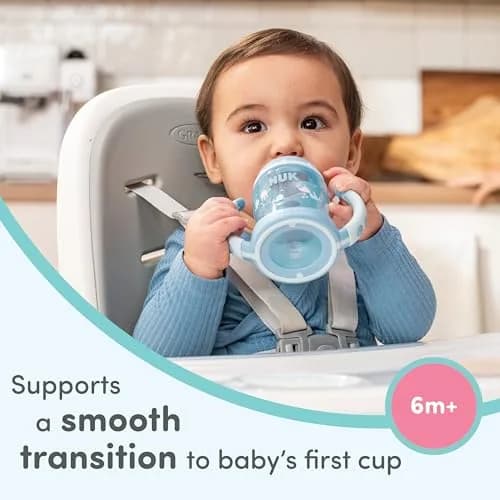 NUK Learner Cup 5oz (148ml) 2-Pack | Spill-Proof Soft Spout Transition Sippy Cup with Easy-Grip Handles thumbnail 2