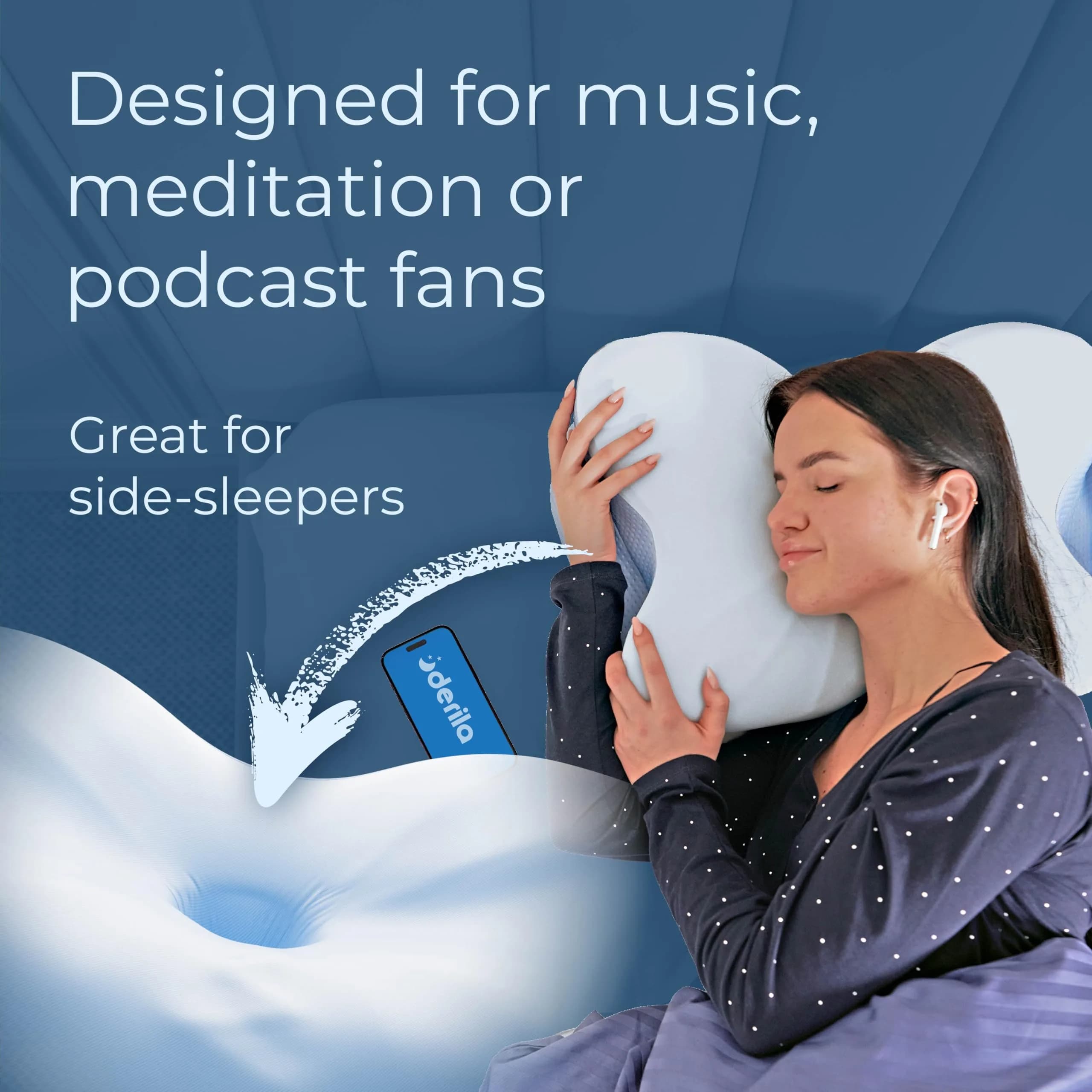 Derila Ergo Cervical Neck Pillow for Sleeping | 54cm x 36cm x 1cm (21.25 x 14.17 x 4.72 inches) - view 9