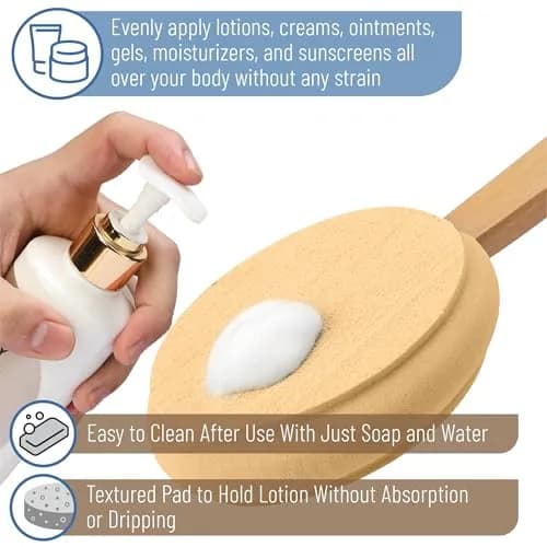 Slick Solutions Lotion Applicator 17 Inch Warm Peach | Easy Reach for Back & Self-Tanner thumbnail 4