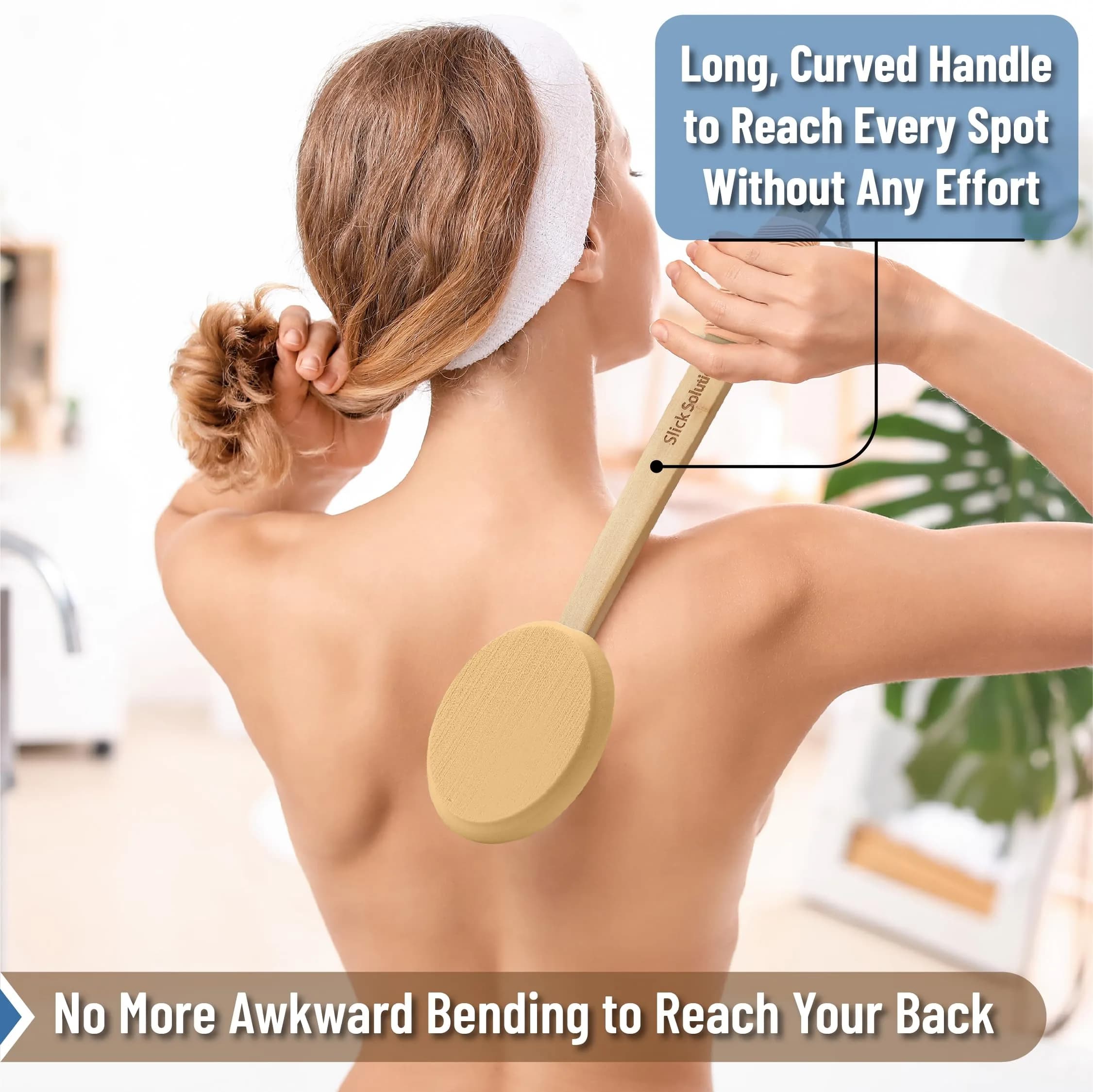 Slick Solutions Lotion Applicator 17 Inch Warm Peach | Easy Reach for Back & Self-Tanner - view 3