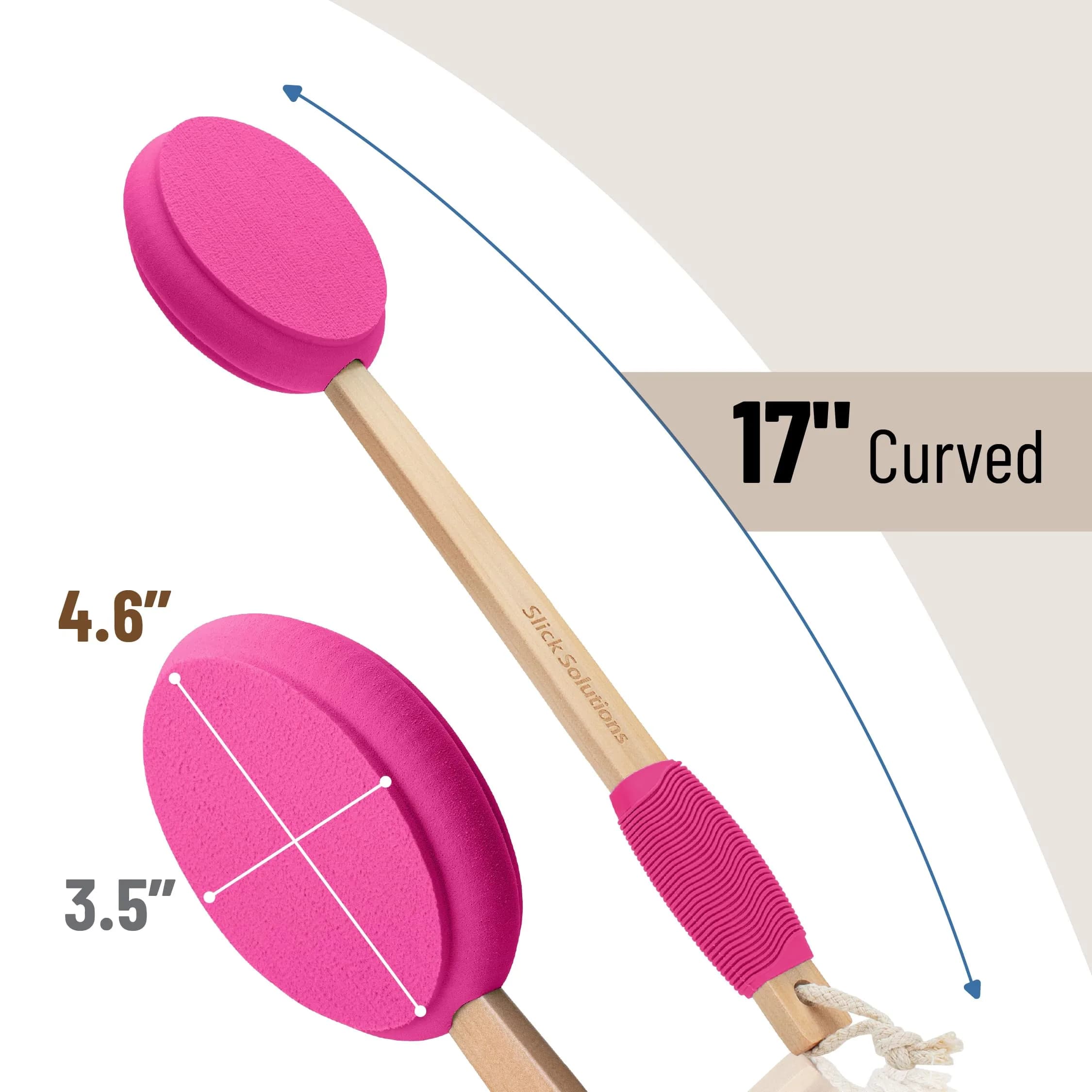 Slick Solutions 17 Inch Hot Pink Lotion Applicator for Easy Back & Body Reach thumbnail 2