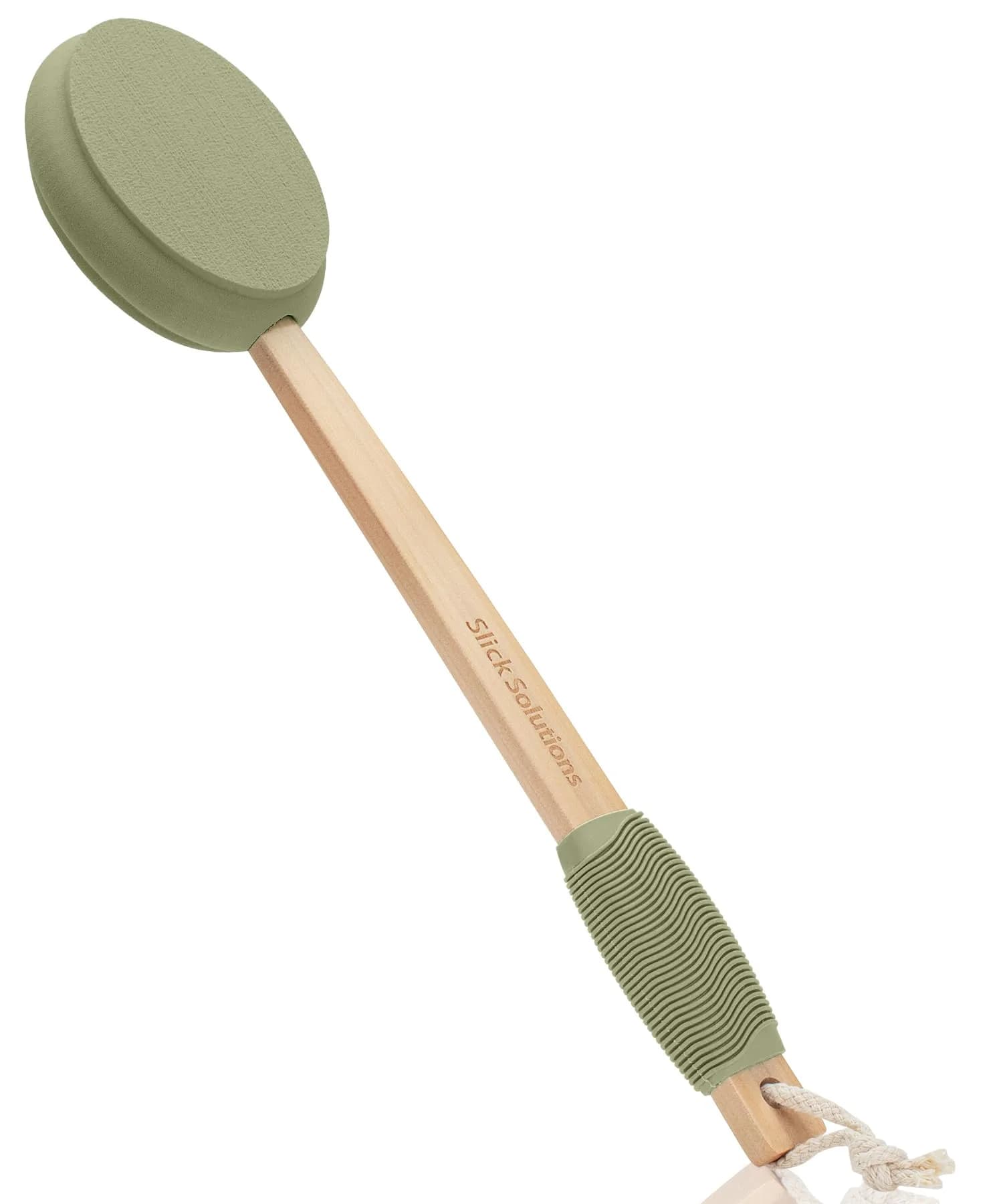 Slick Solutions 17 inch Olive Green Lotion Applicator - Easy Reach for Back & Body - main product image