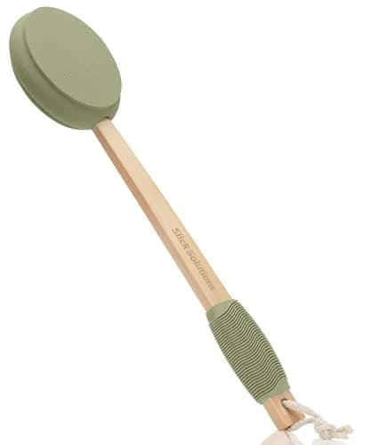 Slick Solutions 17 inch Olive Green Lotion Applicator - Easy Reach for Back & Body thumbnail 1