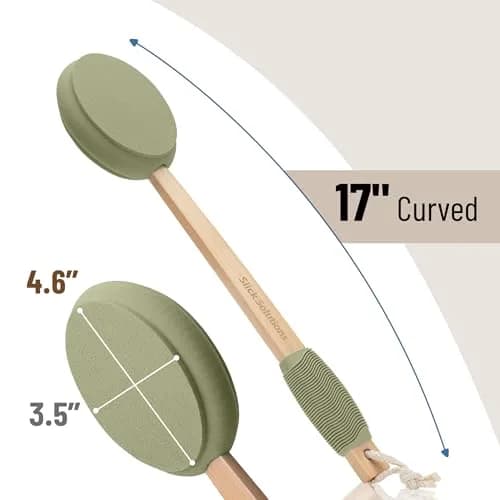 Slick Solutions 17 inch Olive Green Lotion Applicator - Easy Reach for Back & Body thumbnail 2