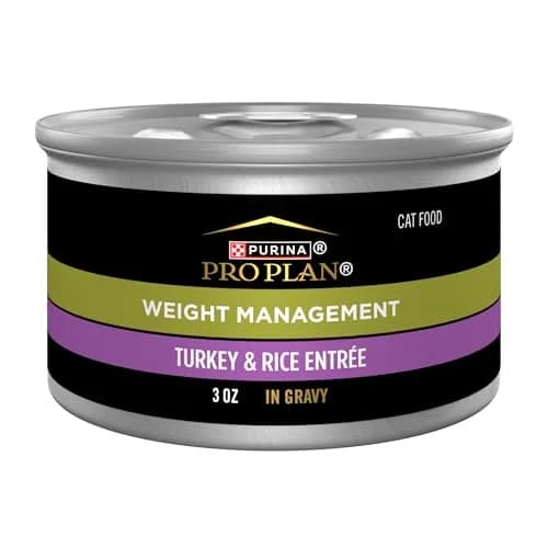 Purina Pro Plan Weight Management Wet Cat Food, 24 x 3 oz Cans | Supports Healthy Weight & Muscle thumbnail 1