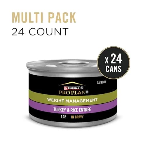 Purina Pro Plan Weight Management Wet Cat Food, 24 x 3 oz Cans | Supports Healthy Weight & Muscle thumbnail 3