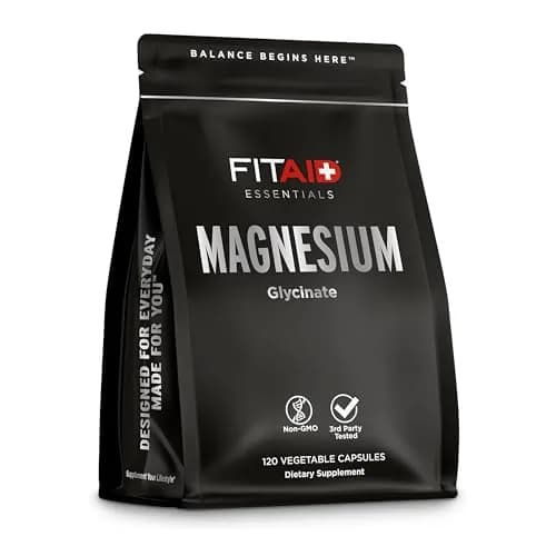 LIFEAID FITAID Essentials Magnesium Glycinate Recovery, 120 Capsules | Supports Muscle & Bone Health thumbnail 1