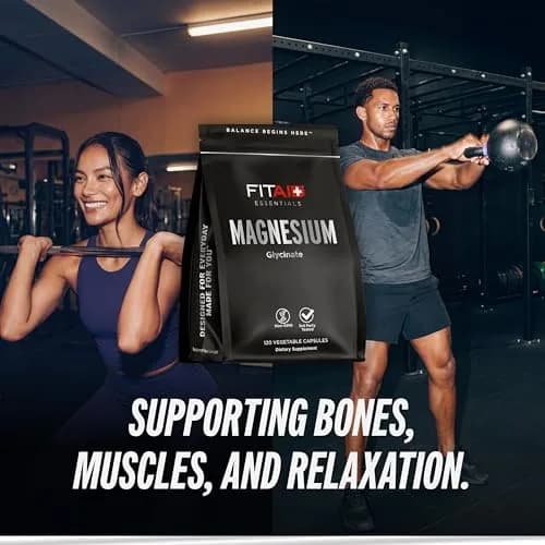 LIFEAID FITAID Essentials Magnesium Glycinate Recovery, 120 Capsules | Supports Muscle & Bone Health thumbnail 4