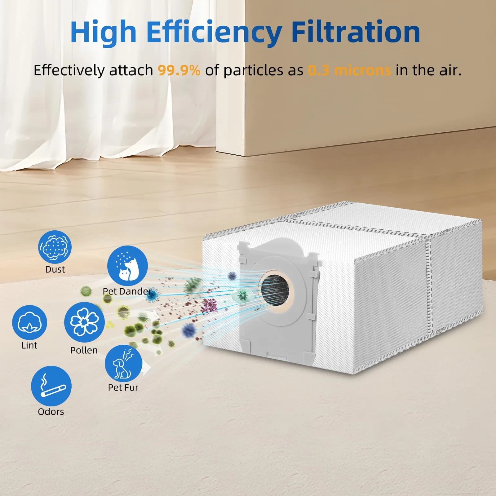EOVWAEO 10 Pack Dust Bags for ECOVACS DEEBOT OMNI Stations | 4L Capacity, 99.99% Filtration - view 5