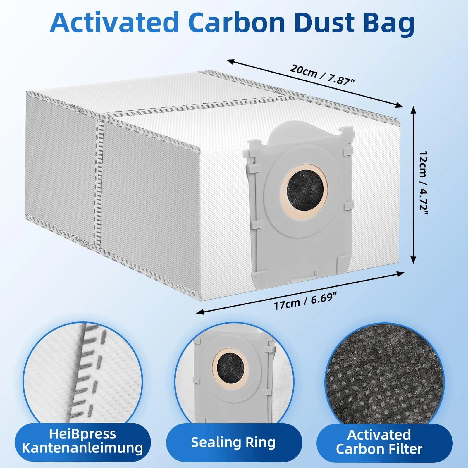 EOVWAEO 10 Pack Dust Bags for ECOVACS DEEBOT OMNI Stations | 4L Capacity, 99.99% Filtration - view 3