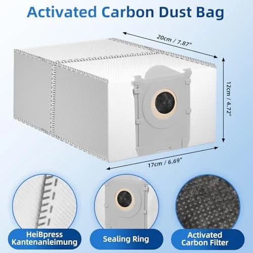 EOVWAEO 10 Pack Dust Bags for ECOVACS DEEBOT OMNI Stations | 4L Capacity, 99.99% Filtration thumbnail 3