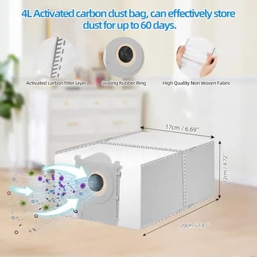 EOVWAEO 21-Piece Robot Vacuum Accessory Kit for ECOVACS DEEBOT X8 PRO OMNI / X8 OMNI | Includes Main Brush, Side Brushes, Mops, Filters, and Dust Bags thumbnail 6