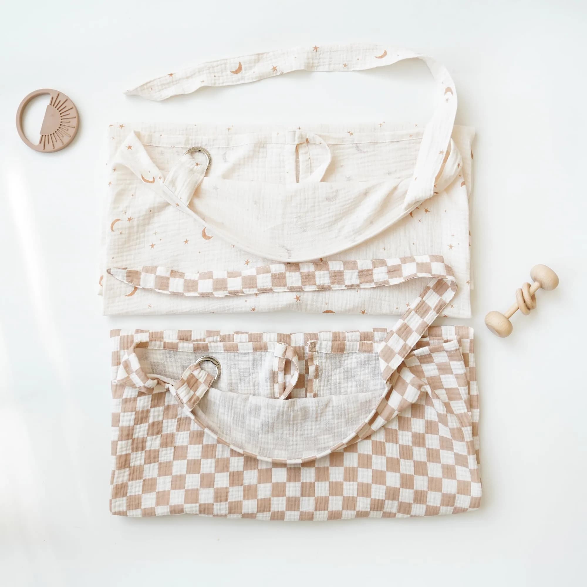 Konssy 2-Pack Muslin Nursing Cover Up with Rigid Hoop | 100% Cotton, Breathable, Adjustable Fit - view 6