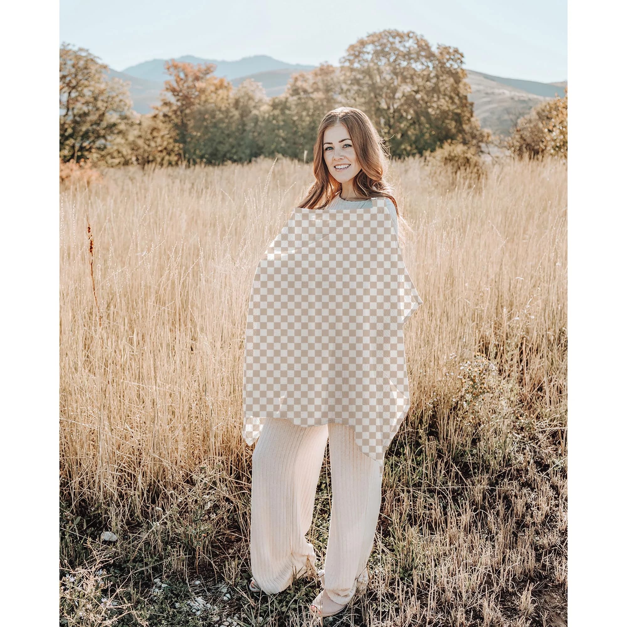 Konssy 2-Pack Muslin Nursing Cover Up with Rigid Hoop | 100% Cotton, Breathable, Adjustable Fit - view 7