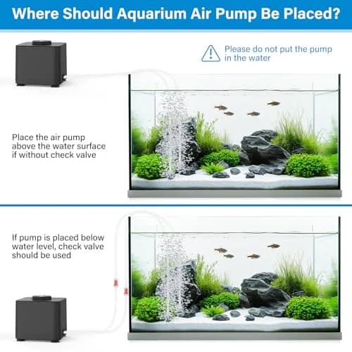hygger Quiet Adjustable Aquarium Air Pump 4W Dual Outlet with Air Stones & Check Valves | 360 L/H (95 GPH) x 2 thumbnail 5