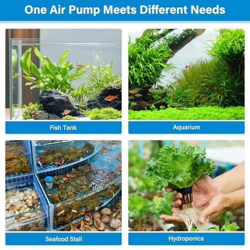hygger Quiet Adjustable Aquarium Air Pump 4W Dual Outlet with Air Stones & Check Valves | 360 L/H (95 GPH) x 2 thumbnail 8