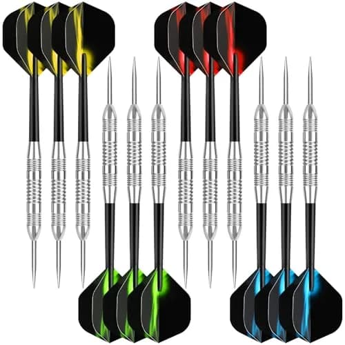 Accmor 24g Steel Tip Darts Set, 12 Pack Professional Metal Darts with Copper Barrels | Precision Machined for Control thumbnail 1