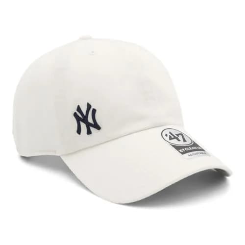 47 Women's Classic NY White Baseball Cap | Adjustable Cotton Headwear for All Seasons thumbnail 1
