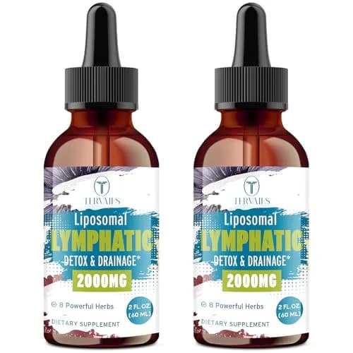 Tervaies Liposomal Lymphatic Detox & Drainage Drops 2000mg Herbal Blend with Elderberry & Echinacea | Supports Lymphatic & Immune Health thumbnail 1