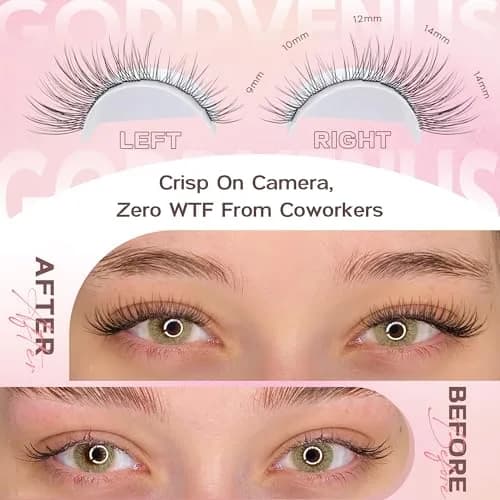 Goddvenus Natural DIY Lash Clusters Kit 300pcs C Curl Short Individual Lashes | Wispy & Lightweight for Effortless Flutter thumbnail 4