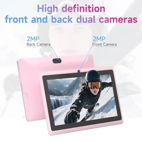 HOTTABLET 7-Inch Android 14 Tablet with Protective Case, 8GB RAM + 32GB ROM, IPS Screen, Pink | Use Tablet as Phone in India thumbnail 5