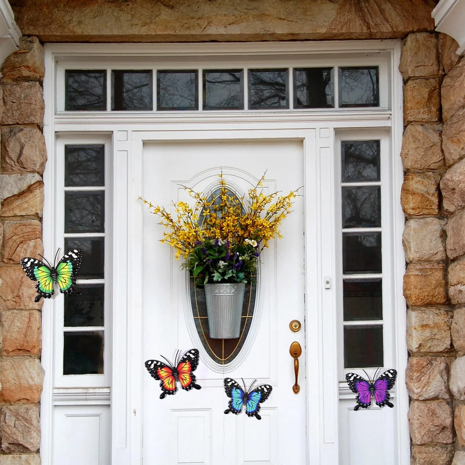 Yungeln Metal Butterfly Wall Decor 4 Pack | Vibrant Iron Art for Indoor & Outdoor Spaces - view 6