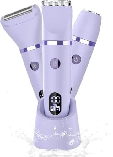 Scttomon 3-in-1 Electric Razor Bikini Trimmer Waterproof Wet & Dry | Painless Personal Groomer for Ladies Face & Body thumbnail 9