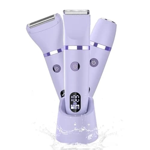 Scttomon 3-in-1 Electric Razor Bikini Trimmer Waterproof Wet & Dry | Painless Personal Groomer for Ladies Face & Body thumbnail 4